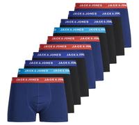 JACK AND JONES JACK&JONES Herren Boxer Shorts, 10er Pack - JACLEE TRUNKS, Baumwoll-Stretch (TB_12144536-10P) M Schwarz/Blau