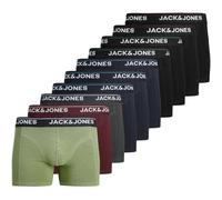 Boxershorts JACK & JONES "Boxershort JACTIMOTHY SOLID TRUNKS 10 PACK 10er Pack", Herren, Gr. XXL, bunt (schwarz, blau, grün, rot), Obermaterial: 95% Baumwolle CO. 5% Elasthan EL., Unterhosen (57677413
