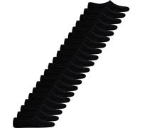 JACK&JONES Herren Füßlinge, 20er Pack - JACBASIC MULTI SHORT SOCK, Socken, Baumwollmischung, 40-46, einfarbig Schwarz 40-46