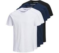 Jack & Jones Organic Basic 5 Pack Kurzarm T-shirt M Black / Pack 2 White / 2 Navy / 1 Black (Herstellerartikelnummer: 12191190-Black/Pack2White/2Navy/1Black-M)