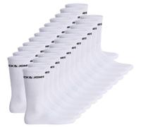 Kurzsocken JACK & JONES "Socken JACLOGO 24 PACK 24er Pack", Herren, Gr. 40-46, weiß, Obermaterial: 72% Baumwolle CO. 26% Polyester PES. 2% Elasthan EL., Socken (11803626-40) weiß