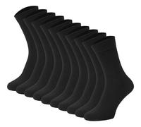 JACK&JONES Kinder Socken, 10er Pack - JACBLACK SOCK, Baumwollmischung, einfarbig Schwarz 33-37