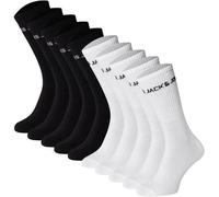 JACK AND JONES JACK&JONES Kinder Tennissocken, 10er Pack - JACBASIC LOGO TENNISSOCK, Baumwollmischung, Logo (TB_12219499-10P) 33-37 Schwarz / Weiß