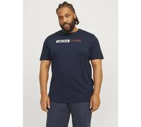 JACK & JONES PLUS T-Shirt Herren JJECORP LOGO TEE PLAY – 100% Baumwolle, bedruckt, Navy Blazer, 3XL