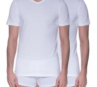 Jack & Jones 2-er Set V-Neck T-Shirts Weiß
