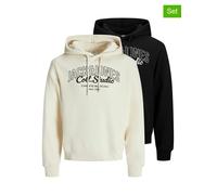 Jack & Jones 2er-Set: Hoodies in Creme - Größe XL | Herren Sweatshirts Jacken
