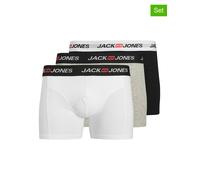 Jack & Jones 3er-Set: Boxershorts in Weiß - Größe M | Herren Waesche