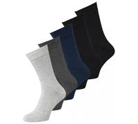 Socken mit Stretch-Anteil im 5er-Pack One Size men Mittelgrau meliert