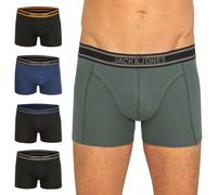 Jack & Jones 5-er Set Trunks Schwarz, Grau & Blau mit verschiedenfarbigen Webbund