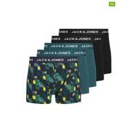 Trunk JACK & JONES "JACJAKE LEMON TRUNKS 5 PACK", Damen, Gr. XL, 5 Stk., schwarz pack:schwarz, atlantic deep, atlantic deep, navy blazer, Jersey, Obermaterial: 95% Baumwolle, 5% Elasthan, unifarben, b