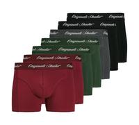 JACK & JONES 7er Pack Herren Unterhosen Shorts Boxershorts Trunks, Farbe:Mehrfarbig, Wäschegröße:L, Artikel:-Asphalt/Sycamore/Tibetan red/Black