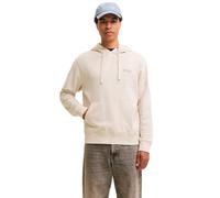 Kapuzensweatshirt JACK & JONES "JJEARCHIVE GRAPHIC SWEAT HOOD SN", Herren, Gr. S, beige (moonbeam), angeraute Sweatware, Obermaterial: 80% Baumwolle, 20% Polyester, bedruckt, regular fit normal, Rundh