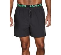 JACK & JONES Badehose Herren lang Badeshorts Doppelter Bund Maui JJSWIM Kurze Hosen Schwimmhose Shorts, Größe:XXL, Farbe:Andean Toucan (12281192)