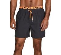JACK & JONES Badehose Herren lang Badeshorts Doppelter Bund Maui JJSWIM Kurze Hosen Schwimmhose Shorts, Größe:3XL, Farbe:Shocking Orange (12281192)