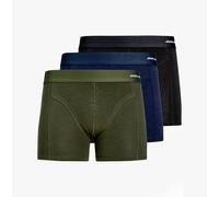 JACK & JONES Herren Jacbasic Bamboo Trunks 3 Pack Noos Boxershorts, Forest Night, M EU