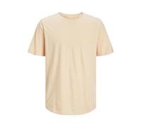 JACK&JONES Basic T-Shirt Rundhals Kurzarm Jersey Baumwolle Shirt Regular Fit JJEBASHER, Apricot Ice,M