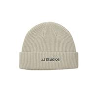 Beanie JACK & JONES "JACSOHO BEANIE SN", Herren, moonbeam, Strick, Baumwollmischung, unifarben, Mützen (81683000-0) moonbeam
