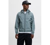 Softshelljacke JACK & JONES "JJEBASIC mit wasserabweisender Funktion", Herren, Gr. L, grau (stormy weather), Web, Obermaterial: 100% Polyester, unifarben, modisch, regular fit normal, hoch geschlossen