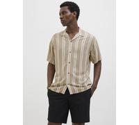 Jack & Jones - Bekleidung JJEJEFF STRIPE RESORT SHIRT SS SN - Beige - Größe L