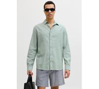 Jack & Jones - Bekleidung Jjesummer Linen Blend Shirt L/S Sn - Grün - Größe XL