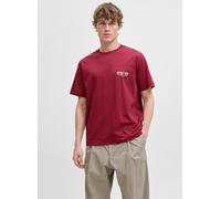 Jack & Jones - Bekleidung Joryork Back Tee Ss Crew Neck - Rot - Größe L