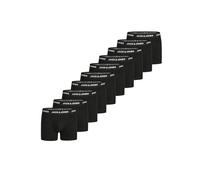 JACK & JONES Boxershorts Herren 10 Pack Baumwolle Basic Trunks JACANTON Unterhosen Unterwäsche Retroshorts Set Boxer Shorts Stretch, Größe:XXL, Farbe:10x Black/Black (12284977)