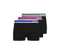 Trunk JACK & JONES "JACEASTON SOLID TRUNKS 3 PACK SN", Herren, Gr. M, schwarz (schwarz pack:schwarz, schwarz), Jersey, Obermaterial: 95% Baumwolle, 5% Elasthan, unifarben, eng, Unterhosen (55401131-M)