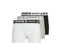 Jack & Jones Jungen-Boxershorts Sense Trunks 3er-Pack Baumwoll-Stretch Grau Größe 164