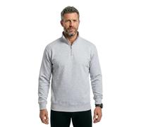 Jack & Jones Sweatshirt JJEBRADLEY HALF ZIP NOOS, Herren, light grau melange, Gr. S, relaxed fit