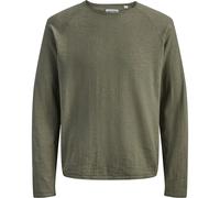 Strickpullover JACK & JONES "JJBREEZE KNIT CREW NECK", Herren, Gr. S, dusty olive, Strick, Obermaterial: 100% Baumwolle, unifarben, regular fit, Rundhals, Pullover Strickpullover (61443245-S) dusty ol