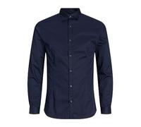 JACK & JONES Businesshemd Herren,Blau (Navy Blazer),L