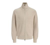 Strickjacke JACK & JONES "JPRBLASTANDFORT KNIT CARDIGAN BF", Herren, Gr. M, silber lining, Strick, Obermaterial: 100% Baumwolle, unifarben, regular fit, hoch geschlossener Ausschnitt, Strickjacken (69