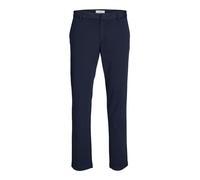 JACK & JONES Chino Hose Herren Slim Fit - Chinohose Männer mit Stretch, Mid Rise, Hakenverschluss - Klassische Herren Hose Lang aus Polyester-Viskose-Mix als Performance Pants