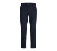 JACK & JONES Chino Hose Herren Slim Fit - Stretch, Mid Rise, Umschlag-Saum - Performance Pants aus recyceltem Polyester - Größe: 31W / 30L - Farbe: Navy Blazer
