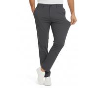 JACK & JONES Chino Hose Herren Slim Fit - Stretch, Mid Rise, Umschlag-Saum - Performance Pants aus recyceltem Polyester - Größe: 31W / 34L - Farbe: Asphalt