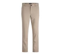 JACK & JONES Chino Hose Herren Slim Fit - Stretch, Mid Rise, Umschlag-Saum - Performance Pants aus recyceltem Polyester - Größe: 33W / 34L - Farbe: Crockery