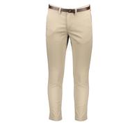 Chinohose JACK & JONES "JPSTMARCO ADAM BELTED CHINO", Herren, Gr. 36, Länge 34, string, Web, Obermaterial: 98% Baumwolle, 2% Elasthan, unifarben, slim fit knöchellang, Hosen Chinohose (28307920-36) st