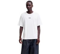 Rundhalsshirt JACK & JONES "JCOCLUB BACK SCRIPT TEE SS CREW NECK SN", Herren, Gr. S, weiß (hellweiß), Jersey, Obermaterial: 100% Baumwolle, bedruckt, relaxed fit normal, Rundhals, Shirts Rundhalsshirt