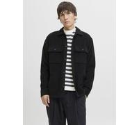 Langarmhemd JACK & JONES "JJEPERFECT CORDUROY OVERSHIRT LS SN", Herren, Gr. L, N-Gr, schwarz, Web, Obermaterial: 100% Baumwolle, unifarben, modisch, relaxed fit, Langarm, Hemden (35566251-L) schwarz