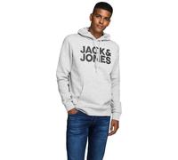 Jack & Jones Kapuzenpullover Corp Logo – Light Grey Melange – Größe XXL