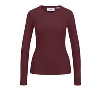 Jack & Jones Damen Female Langarm-t-Shirt Jxfreya STR Ls Rib Tee JRS Noos, Cabernet, S EU