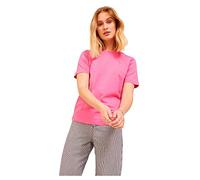 JACK & JONES Damen Jjxx Jxanna Ss Reg Every Small Logo Tee Noos T-Shirt, Carmine Rose/Print:magenta Jjxx Logo, S