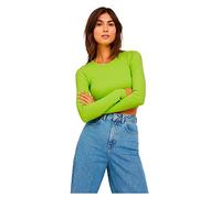 JACK & JONES Damen Jjxx Jxfeline Ls Rib Tee Noos Langarmshirt, Lime Punch, S