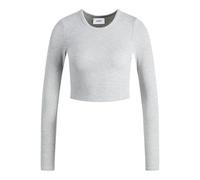 JACK & JONES Damen JJXX JXFELINE LS Rib Tee NOOS T-Shirt, Light Grey Melange, L