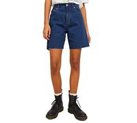 JACK & JONES Damen Jjxx Jxhazel Hw Long Rh Akm Denim Ln Shorts, Medium Blue Denim/Detail:akm2, L EU
