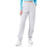 JACK & JONES Damen JXABBIE RLX HW Every Pants SWT NOOS Hose, Light Grey Melange/Print:White JJXX Logo, XS