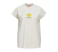 Jack&Jones Damen JXASTRID SL Boxy Print Tee JRS T-Shirt, Moonlite Mauve/Print:Yellow Smiley, Large