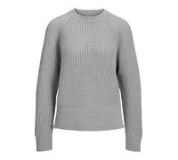 Jack & Jones Damen Jxcarolina Crew Neck Knit Strickpullover, Light Grey Melange, M EU
