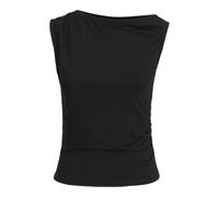 Jack & Jones Damen Jxholly Sl Asym Top JRS, Schwarz, S EU