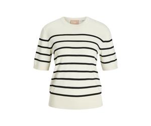 Jack & Jones Damen Jxlayla Ss Knit Pullover, Crème - Schwarz, M